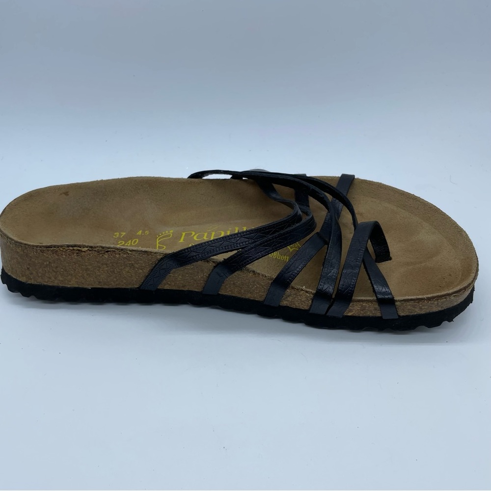 Birkenstock Papillio Salmanca Indio Black Toe Loop Sandal EU 37 W6 M4